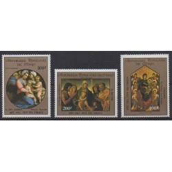 Congo (République du) - 1985 - No PA329/PA331 - Noël - Peinture