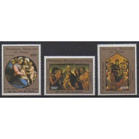 Congo (Republic of) - 1985 - Nb PA329/PA331 - Christmas - Paintings