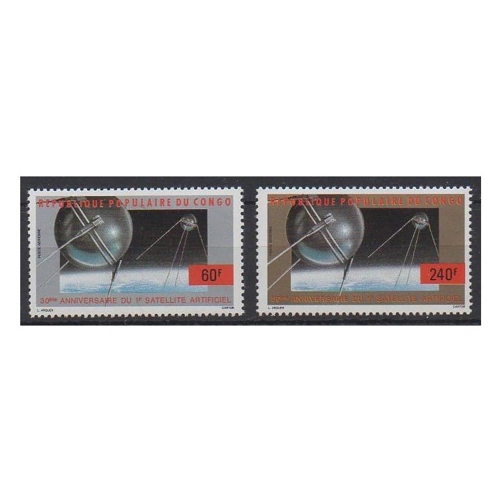 Buy these stamps of Republic of Congo of the year 1987 (Nb PA365/PA366).
