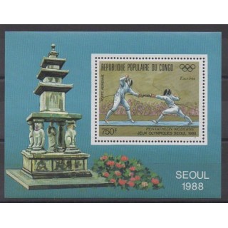 Buy this souvenir sheet  of Republic of Congo of the year 1988 (Nb BF43).