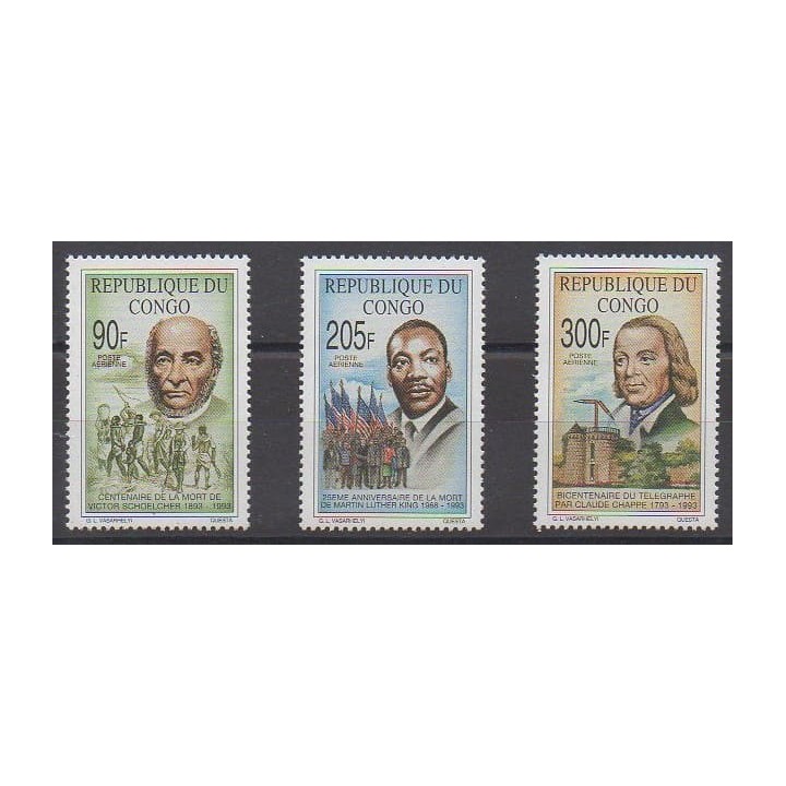 Buy these stamps of Republic of Congo of the year 1993 (Nb PA422/PA424).