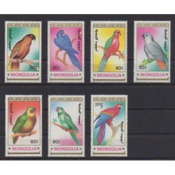 Mongolia - 1990 - Nb 1780/1786 - Birds