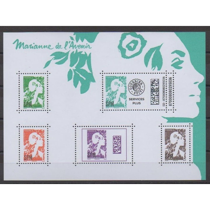 Buy this souvenir sheet  of Saint-Pierre et Miquelon of the year 2024 (Nb BF Marianne de l'Avenir).