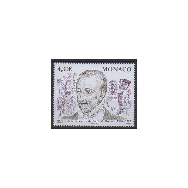 Buy this stamp of Monaco of the year 2024 (Pierre de Ronsard).