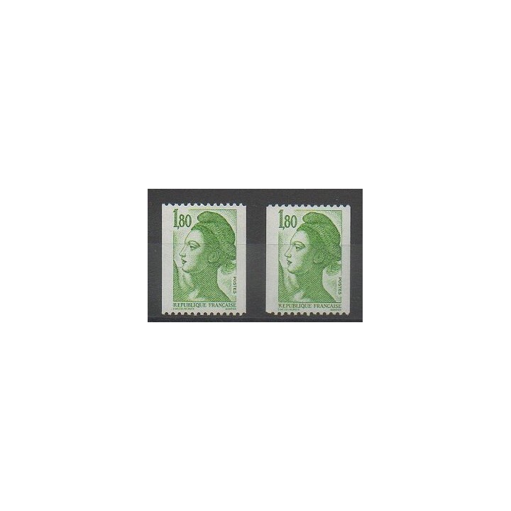 Stamps - France - Varieties - 1985 - Nb 2378a/2378b
