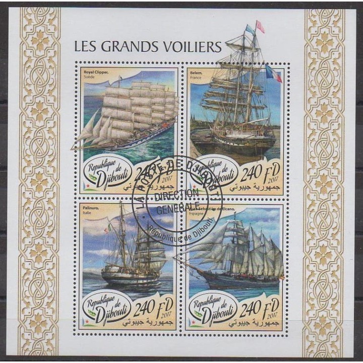 Acheter cette série de timbres de Djibouti de l'année 2017 (No 1628/1631). - Oblitéré