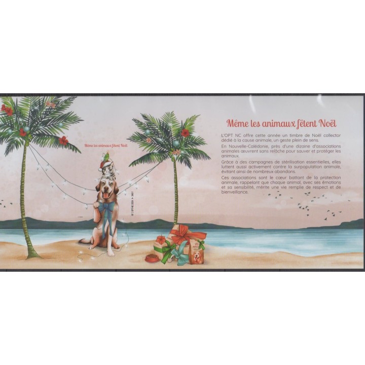 Buy this souvenir sheet  of New Caledonia of the year 2024 (Nb BF les animaux fêtent noël).