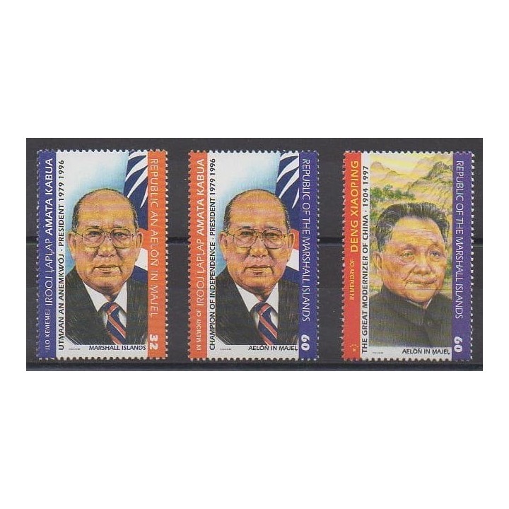 Acheter cette série de timbres de Marshall de l'année 1997 (No 751/752 - 783).