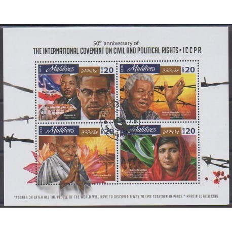 Maldives - 2016 - Nb 5400/5403 - Human Rights - Used