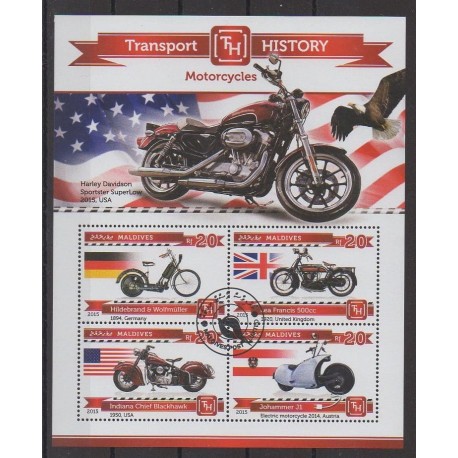 Maldives - 2015 - Nb 4569/4572 - Motorcycles - Used