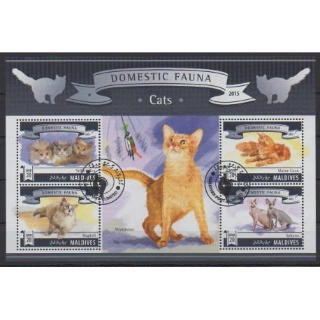 Maldives - 2015 - Nb 4817/4820 - Cats - Used