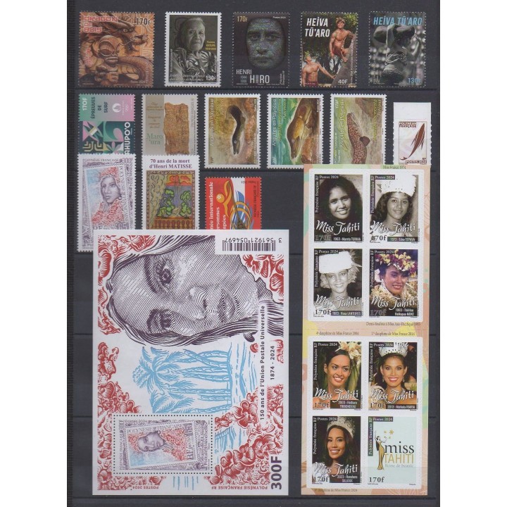 Buy the stamps of Polynesia of the year 2024 (Nb 1341/1362 - BF61).