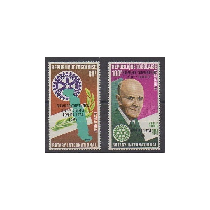 Acheter ces timbres du Togo de l'année 1974 (No PA214/PA215).