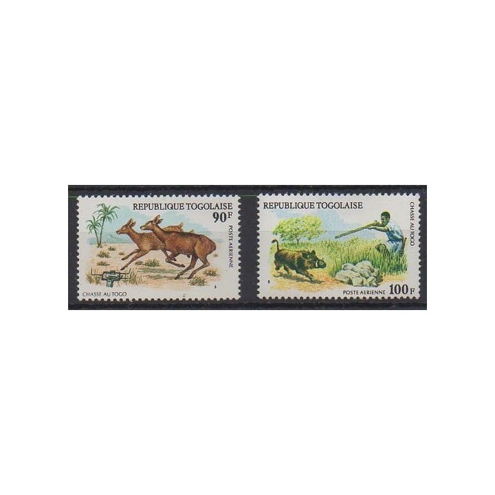 Acheter ces timbres du Togo de l'année 1975 (No PA252/PA253).