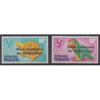 Acheter ces timbres du Togo de l'année 1975 (No PA268/PA269).