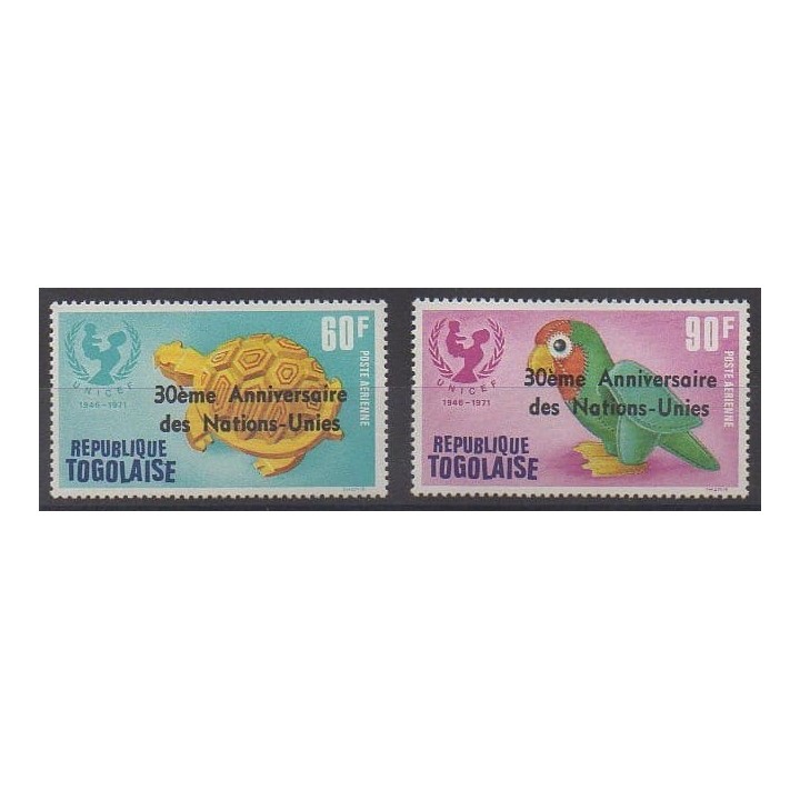 Buy these stamps of Togo of the year 1975 (Nb PA268/PA269).