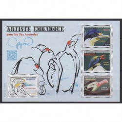 French Southern and Antarctic Lands - Blocks and sheets - 2025 - Nb F1125 - Paintings - Birds