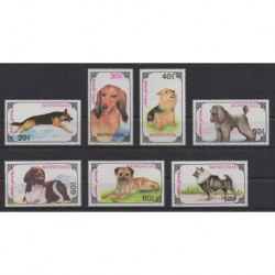 Mongolia - 1991 - Nb 1883/1889 - Dogs