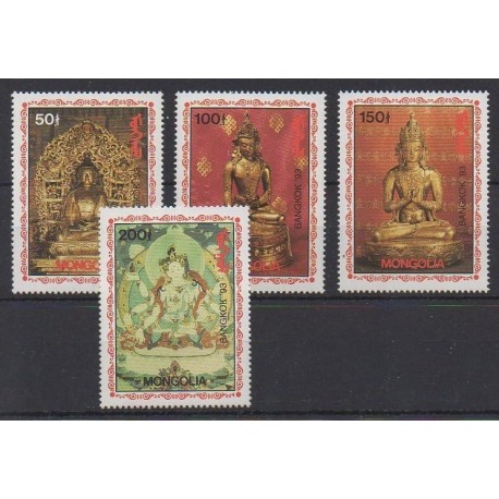 Mongolia - 1993 - Nb 1979D/1979G - Philately - Art - Religion