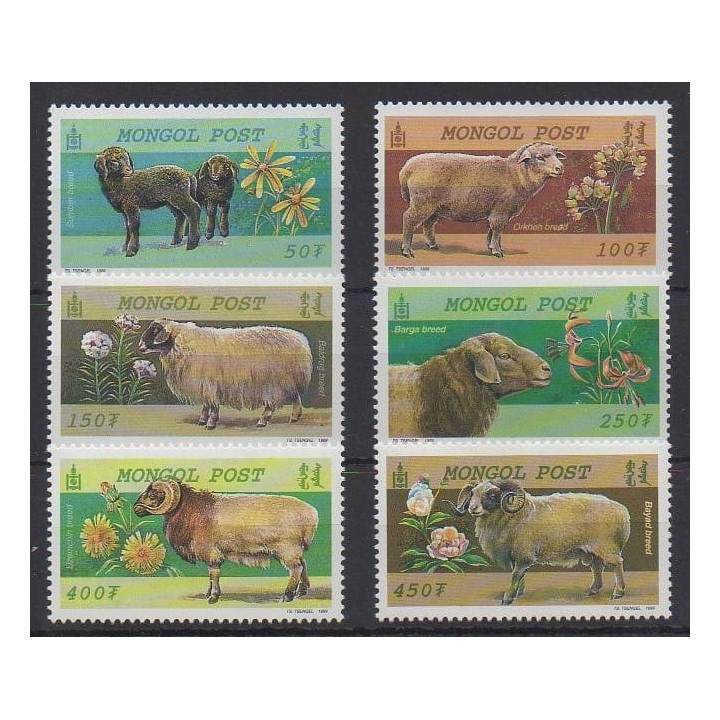 Buy this set of stamps of Mongolia of the year 1999 (Nb 2408/2413).