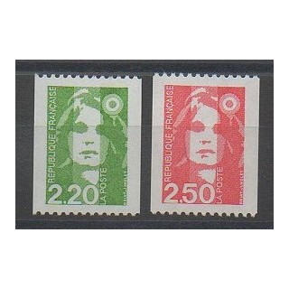 Stamps - France - Varieties - 1991 - Nb 2718a/2719a