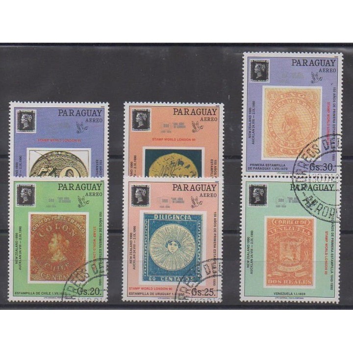 Buy these stamps of Paraguay of the year 1989 (Nb PA1152/PA1156). - Used