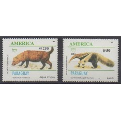 Paraguay - 1993 - Nb 2633 et PA1204 - Mamals