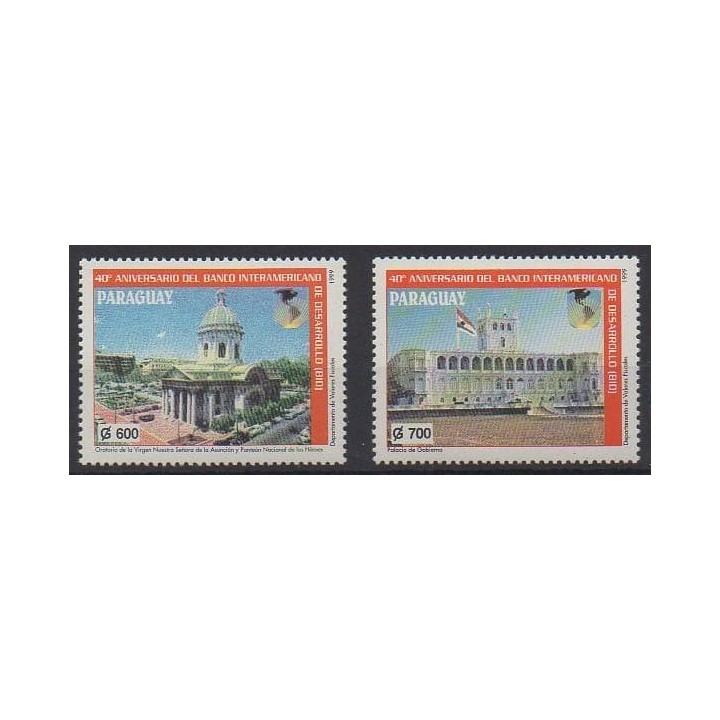 Buy this set of stamps of Paraguay of the year 1999 (Nb 2795/2796).