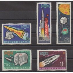 Mongolia - 1963 - Nb 281/285 - Space