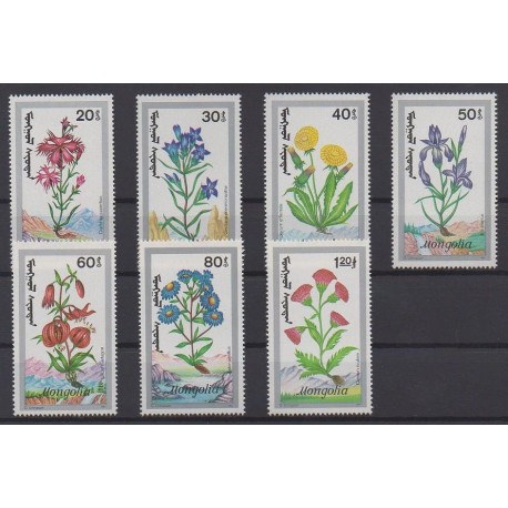 Mongolie - 1991 - No 1801/1807 - Fleurs