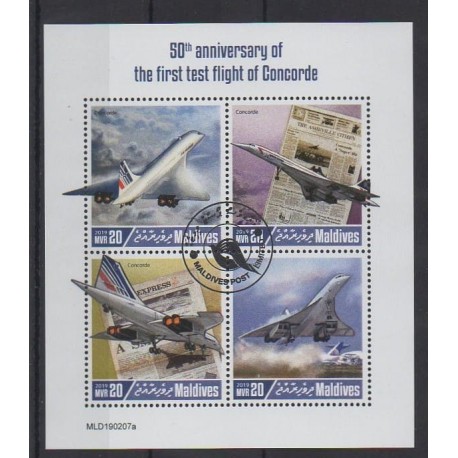 Maldives - 2019 - Nb 6759/6762 - Planes - Used