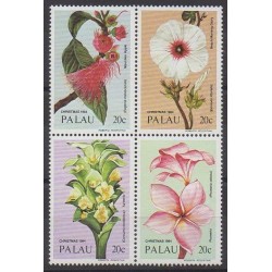 Palau - 1984 - No 57/60 - Fleurs - Noël