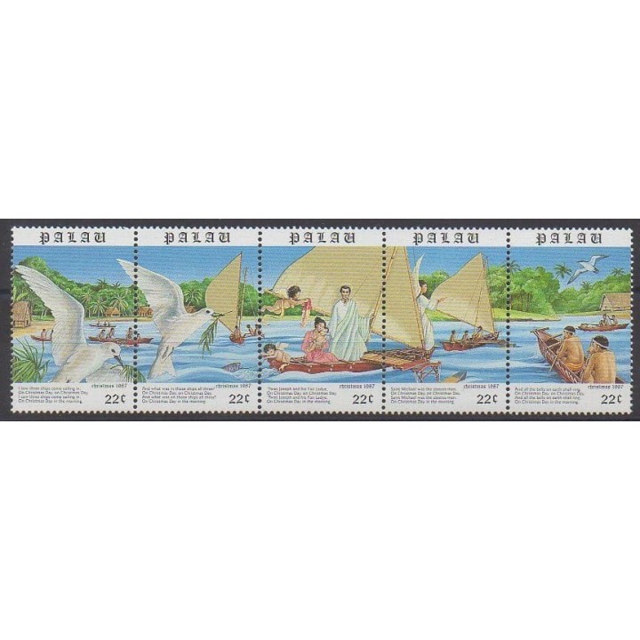 Buy this set of stamps of Palau of the year 1987 (Nb 192/196).