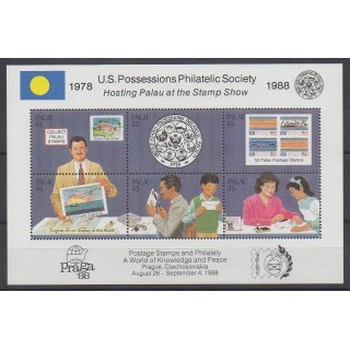 Acheter ce bloc-feuillet de Palau de l'année 1988 (No BF4).