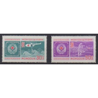 Acheter cette série de timbres de Mongolie de l'année 1969 (No 485/486).