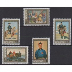 Mongolia - 1972 - Nb 638/642 - Paintings