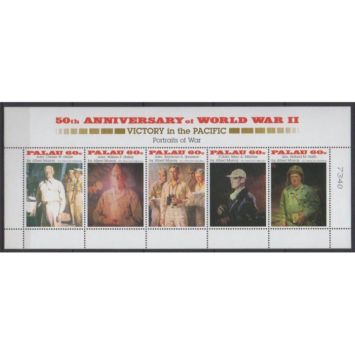 Acheter cette série de timbres de Palau de l'année 1995 (No 857/861).
