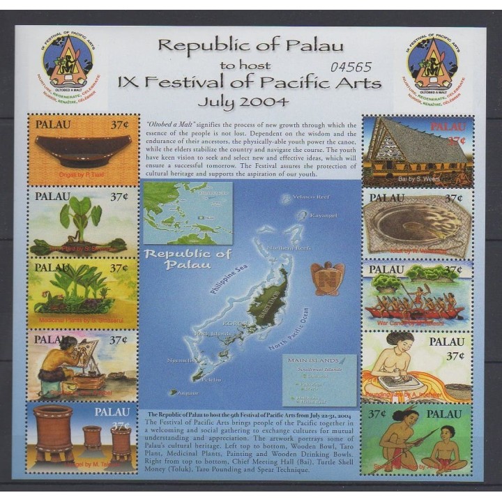 Acheter cette série de timbres de Palau de l'année 2004 (No 2010/2019).
