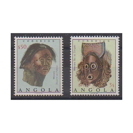 Angola - 1976 - Nb 604/605 - Masks or carnaval