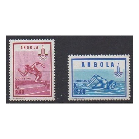 Angola - 1980 - No 623/624 - Jeux Olympiques d'été