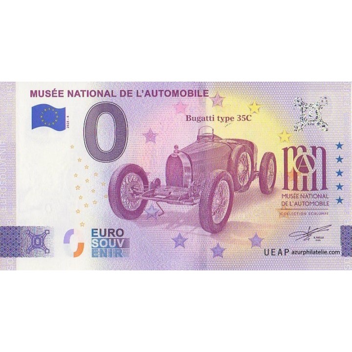 Billet souvenir touristique - 2025-4 - Musée national de l'automobile - Bugatti Type 35C - (Haut-Rhin)