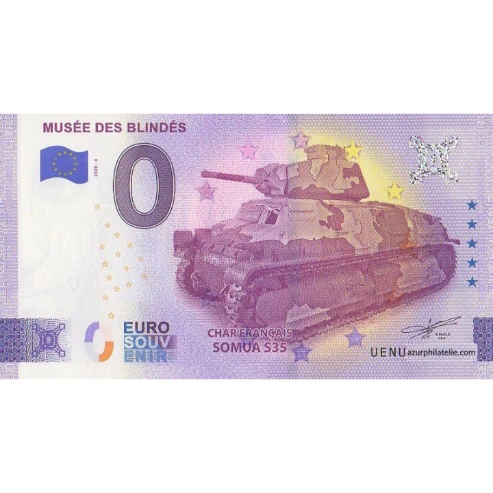 Billet souvenir touristique - 2025-4 - Musée des blindés - (Maine-et-Loire)