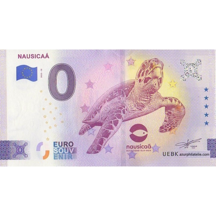 Billet souvenir touristique - 2025-10 - Nausicaá - La tortue - (Pas-de-Calais)