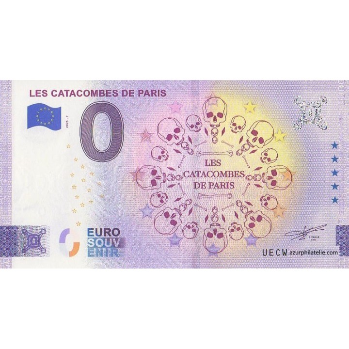Billet souvenir touristique - 2025-7 - Les catacombes de Paris - (Paris)