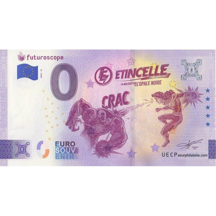 Billet souvenir touristique - 2024-12 - Futuroscope - Etincelle - (Vienne)