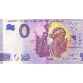 Billet souvenir touristique - 2024-7 - La Poste - 77ème salon philatelique d'automne - (Paris)
