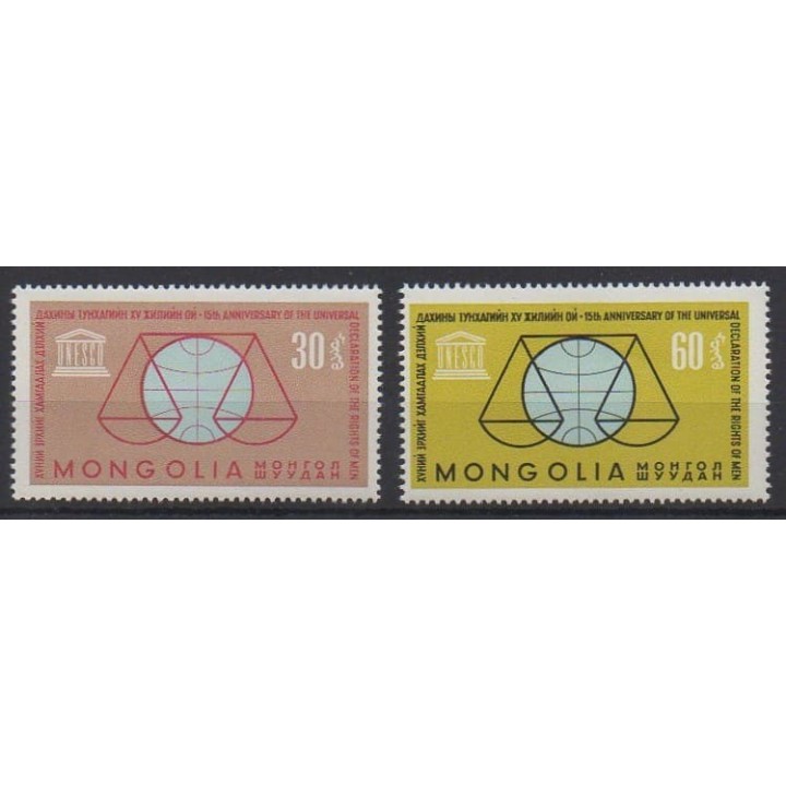 Buy this set of stamps of Mongolia of the year 1964 (Nb 309/310).