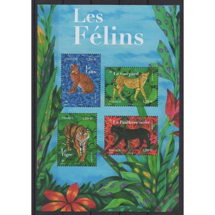 Buy this stamp of France of the year 2025 (Les félins).