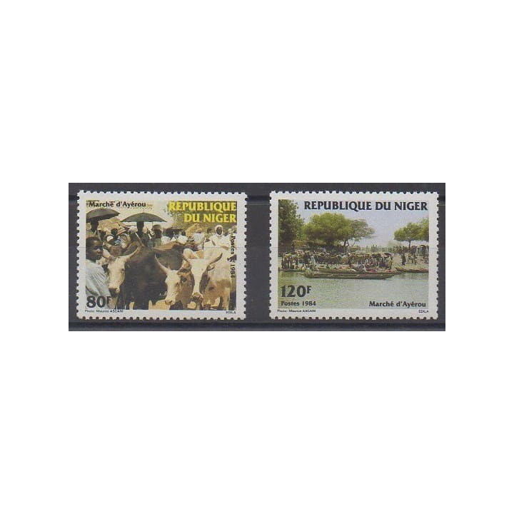 Acheter cette série de timbres du Niger  de l'année 1984 (No 651/652).