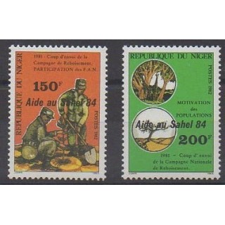 Buy this set of stamps of Niger of the year 1984 (Nb 657/658).